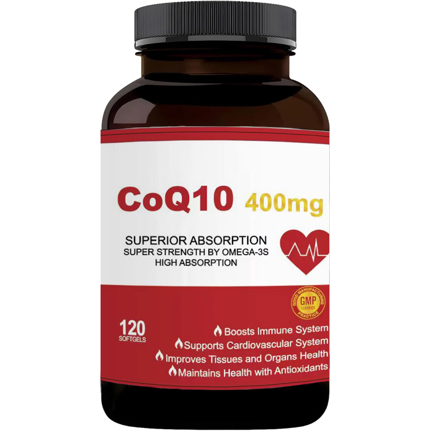 Apple Cider Vinegar Pill - CoQ10 400mg with Omega-3, Antioxidant Supplement