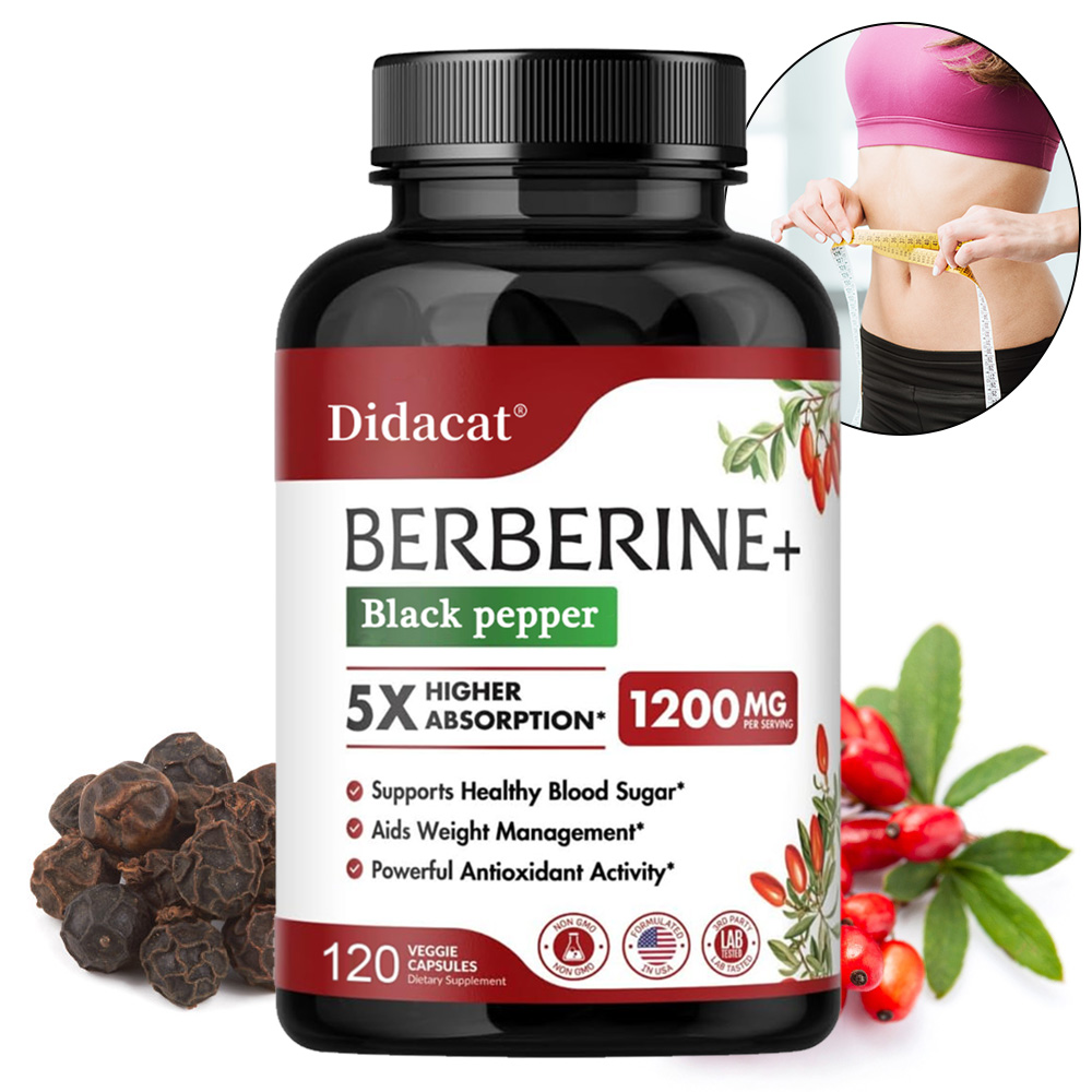 Apple Cider Vinegar Pill - 1200 MG Premium Berberine Supplement Capsules