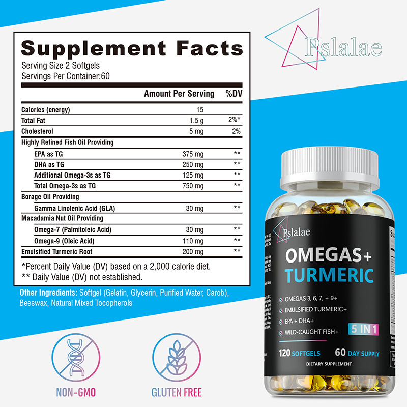 Omegas+ Turmeric Capsules - In - Turmeric Curcumin Capsule recension och pris