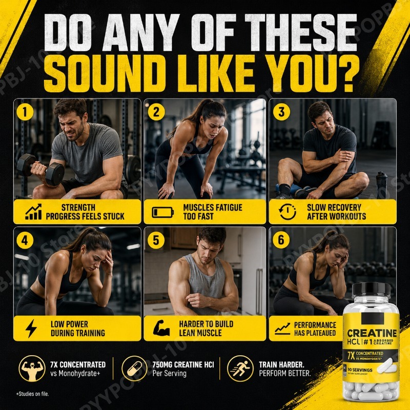 Creatine HCl 750mg 90 Capsules - Nutrition Fitness Supplements recension och pris