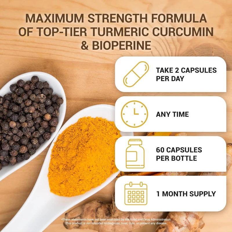 Turmeric Supplement with Black - Turmeric Curcumin Capsule recension och pris