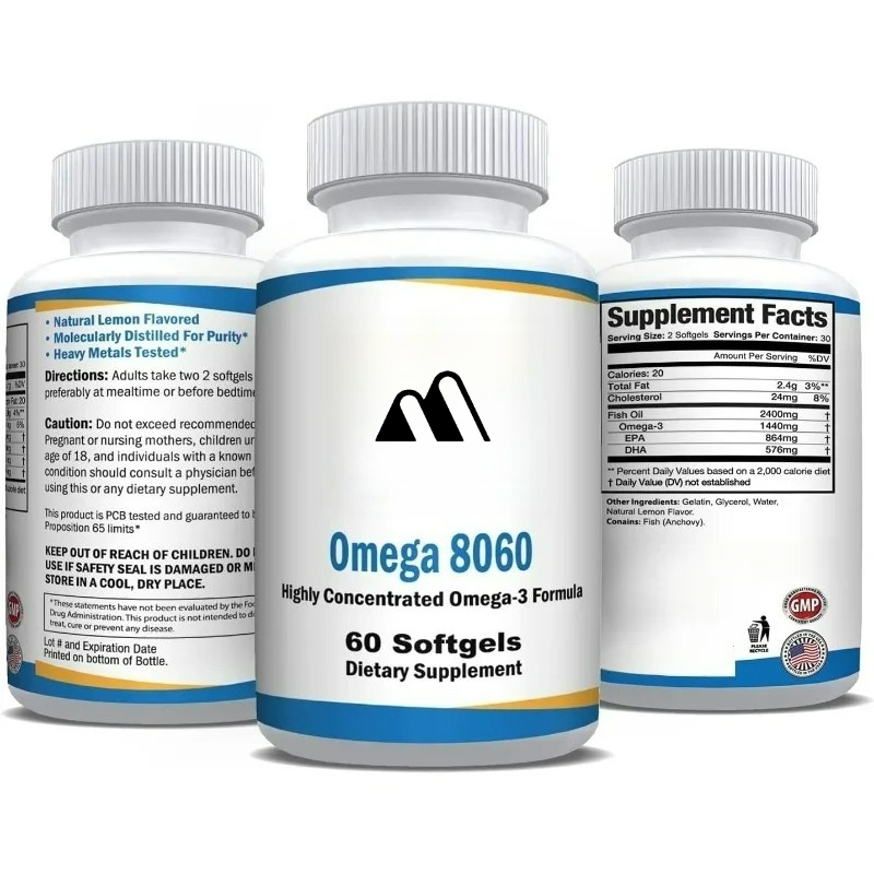 Omega 8060 2400mg Omega 3 Fish - Omega 3 Fish Oil recension och pris
