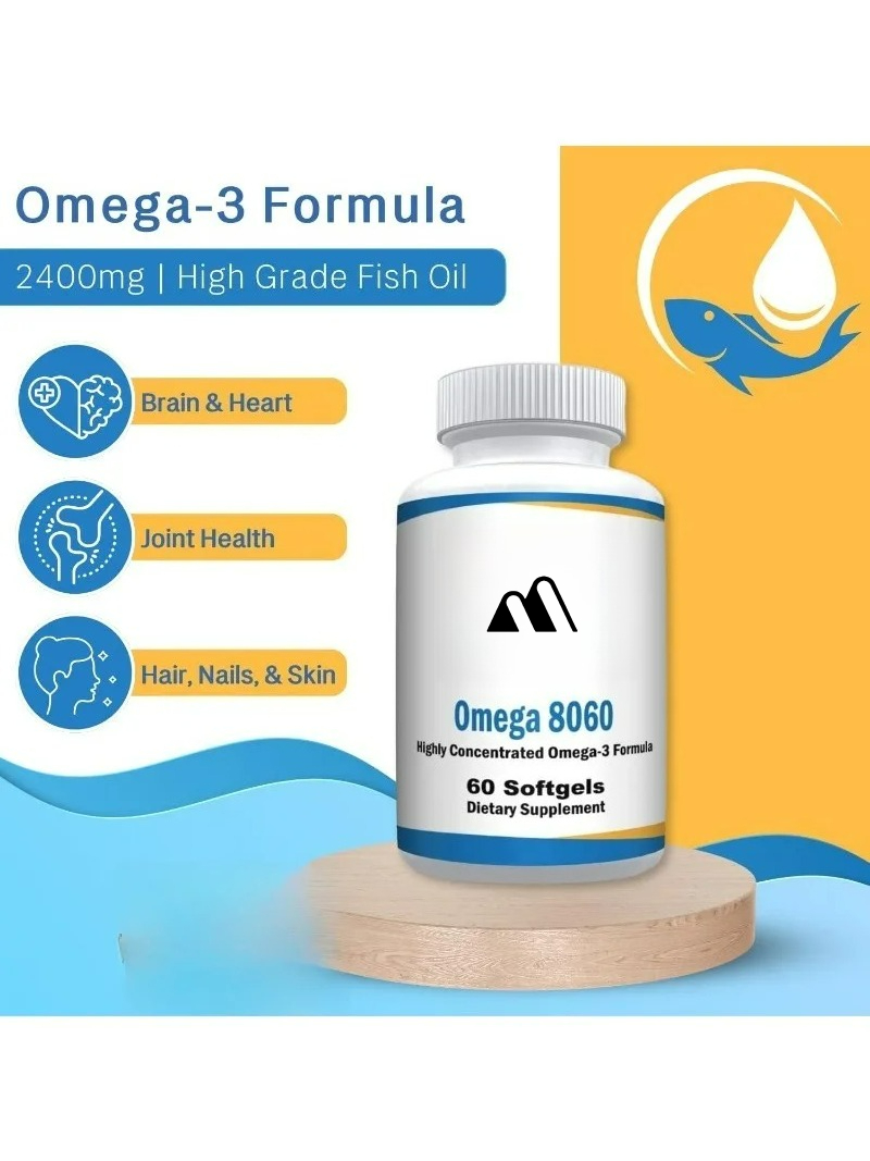 Omega 8060 2400mg Omega 3 Fish - Omega 3 Fish Oil recension och pris