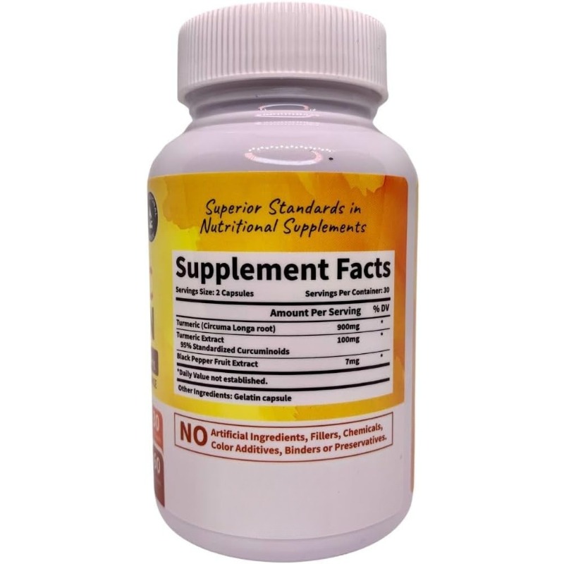 Turmeric Curcumin and Bioperin - Turmeric Curcumin Capsule recension och pris