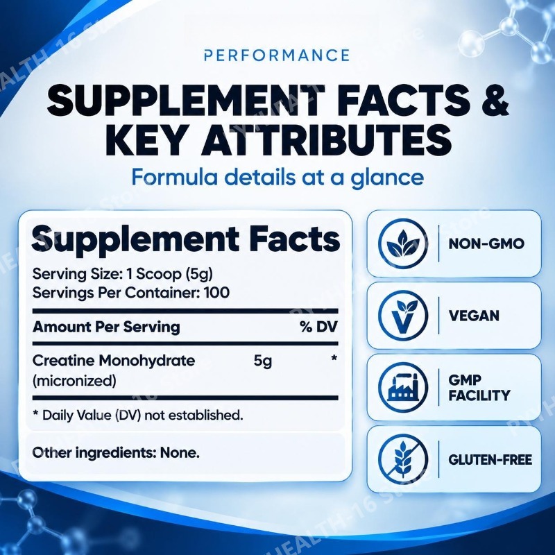 Creatine Monohydrate Powder 50 - Nutrition Fitness Supplements recension och pris