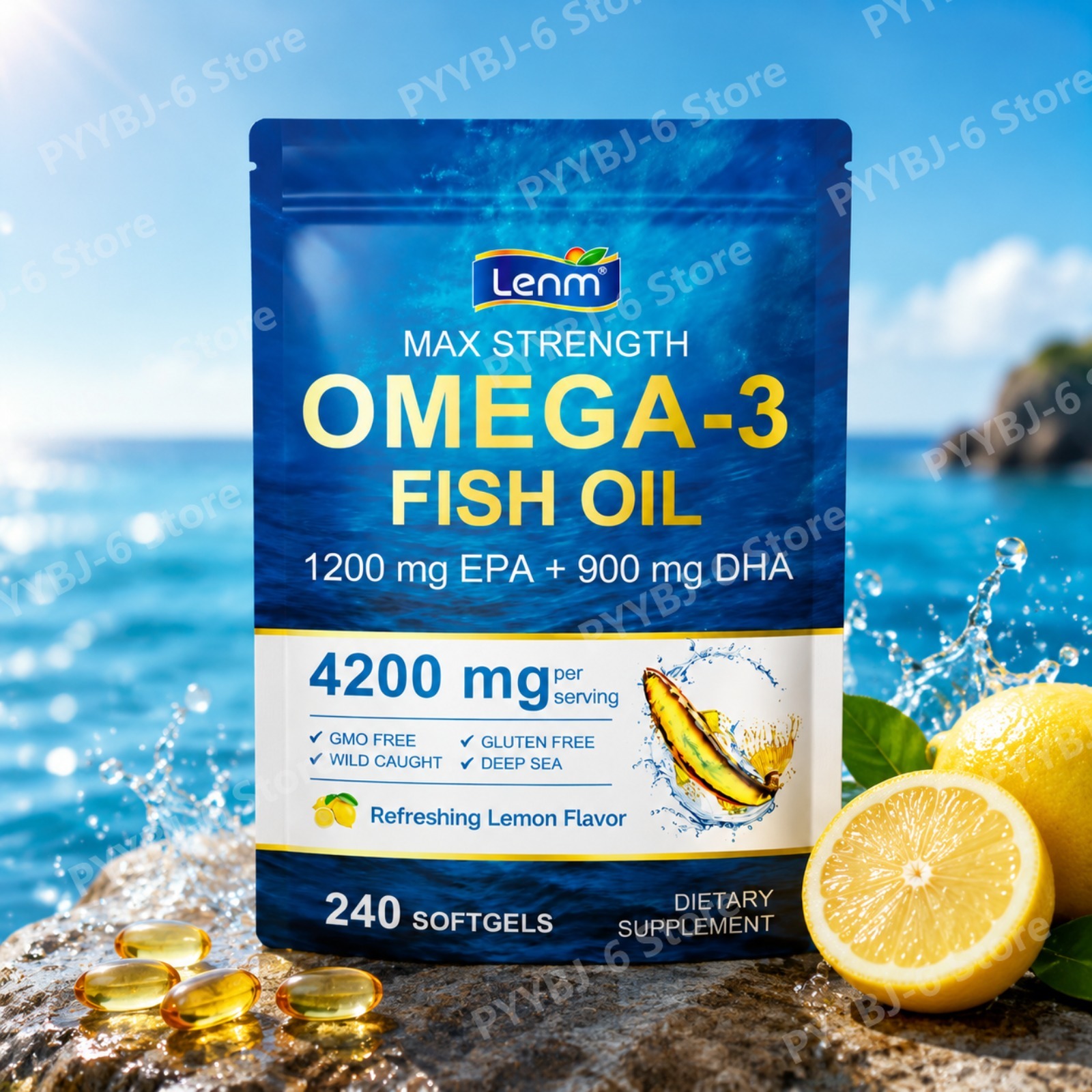 Lenm Triple Strength Omega-3 4 - Omega 3 Fish Oil recension och pris