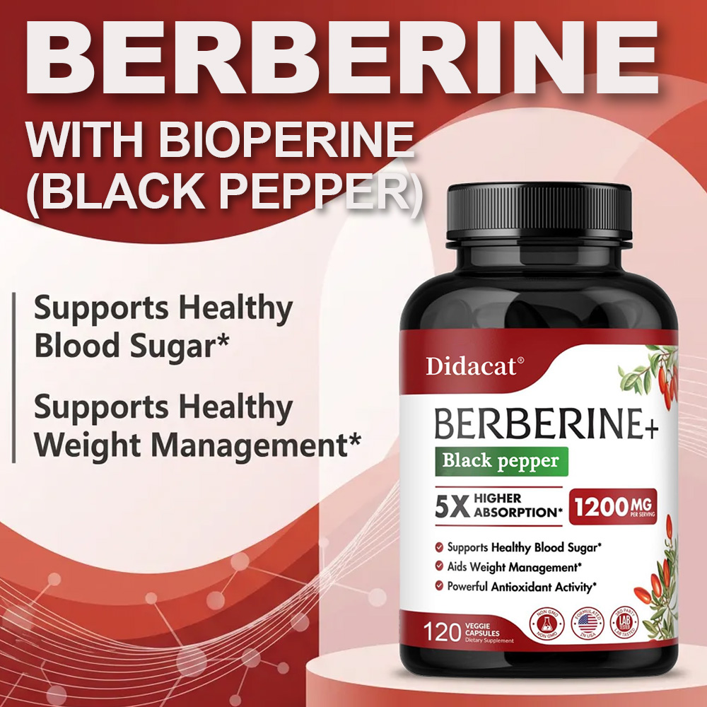 1200 MG Premium Berberine Supp - Apple Cider Vinegar Pill recension och pris
