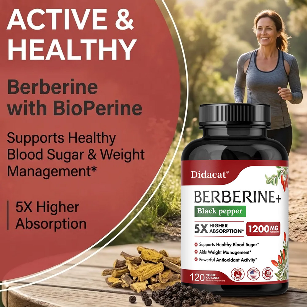 1200 MG Premium Berberine Supp - Apple Cider Vinegar Pill recension och pris